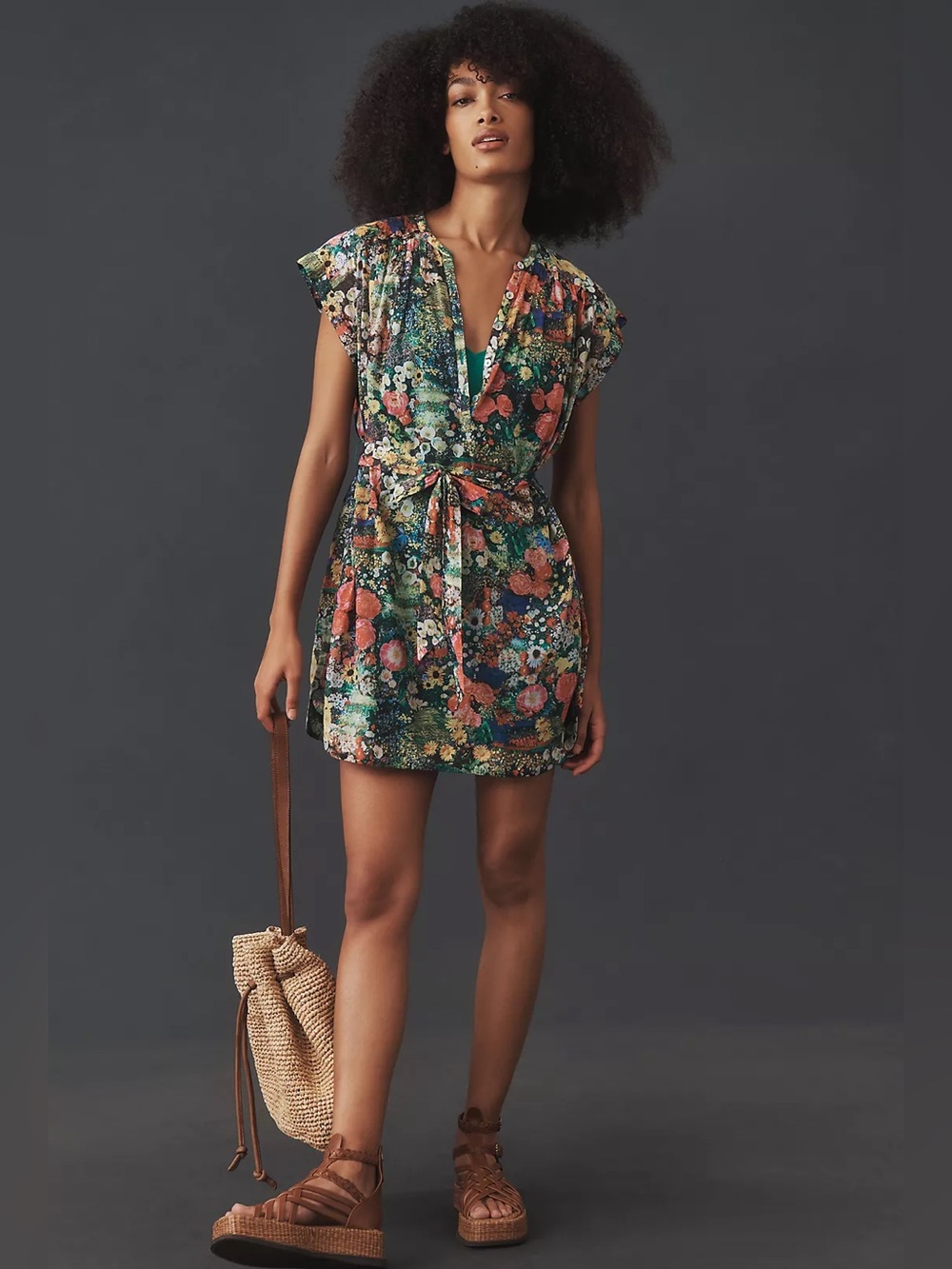 MOTHER The Slow Ride Mini Shirt Dress size small